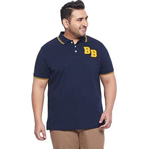 Bigbanana Men's Regular Fit Polo (Macald-Nb,Navy Blue,4Xl)