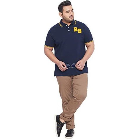 Bigbanana Men's Regular Fit Polo (Macald-Nb,Navy Blue,4Xl)