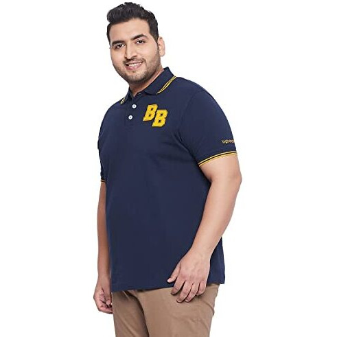 Bigbanana Men's Regular Fit Polo (Macald-Nb,Navy Blue,4Xl)