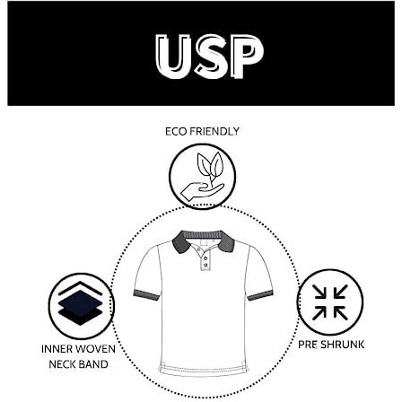 Scott International Super Soft Men's Cotton Rich Solid Half Sleeve Polo T-Shirt | Polo Tshirts For Men | Tshirt For Men | Mens Tshirt | Plain T Shirt (Navy Blue Melange, Xxxl)
