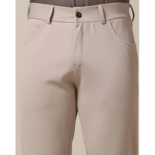 Tagdo Men's Regular Fit Causal Trouser (Jeans-Pocket-5170-Light Grey-32)