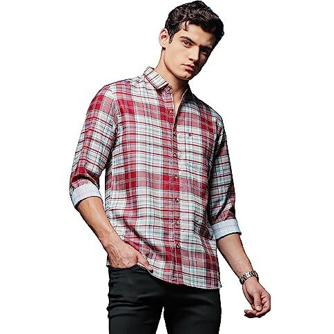 Be Active Men's Casual Cotton Blend Checkered Shirt || Casual Shirts For Men || Men Casual Shirt || Casual Wear Shirts (Cch0162-5-Xl)