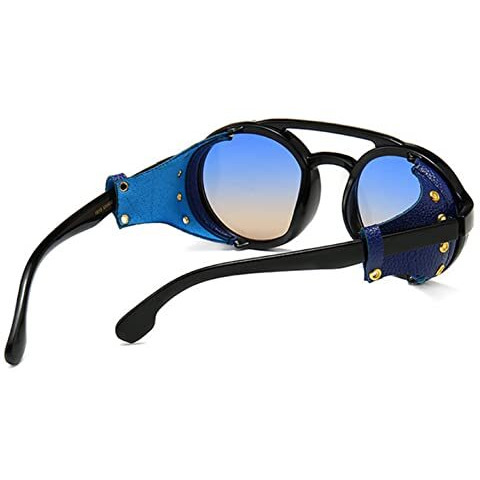 Augen By Visions India Retro Vintage Round Flap Unisex Sunglasses (C1)