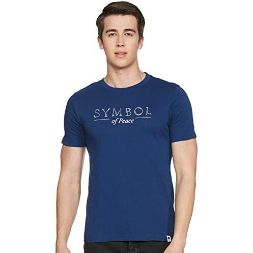 Amazon Brand - Symbol Men's Graphic Regular T-Shirt (Sy-A22-Ts-02_Posideon Blue 2Xl)