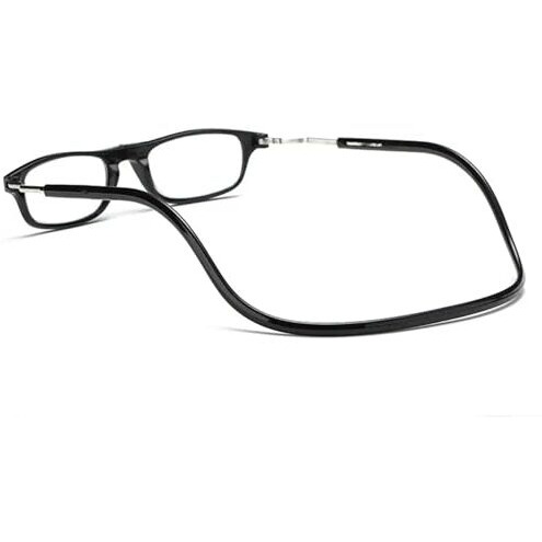Augen Rectangular Magnetic Adjustable Front Connect Full Rim Plastic Reading Glasses (+1.50)