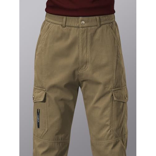 Tagdo Men's Regular Casual Pants (Rf-Cargo-2002-Gold-32_Gold