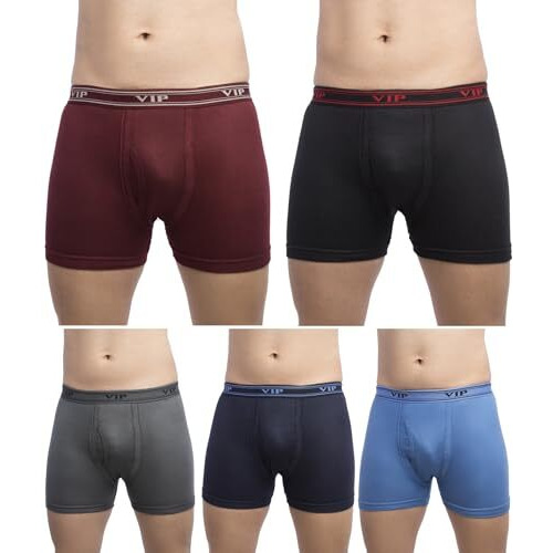 Vip Men's Cotton Solid (Pack Of 5) (Ultima_Trunks_Po5_90_Assorted