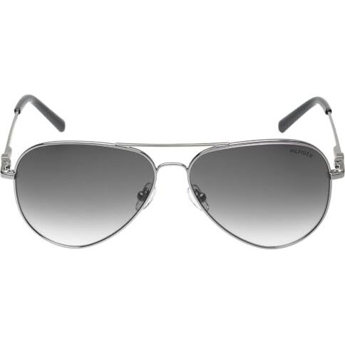 Tommy Hilfiger|Grey Full-Rim Frame Aviator Sunglasses|100% Uv Protected (Uv 400) Grey Gradient Faded Lens|Men's|Large|Th Miguel C5 58 S
