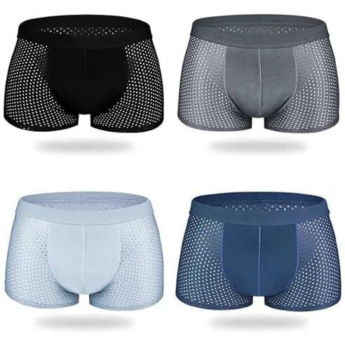 Dhruva Sales Men Breathable Pouch Underwear Packs Mesh Boxer Briefs | Air Ventilation Boxer Brief | Pack Of 1 (Xl) Multicolour