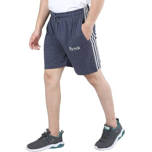 Particle Oversized Plus Size Shorts Blue For Men Size 4Xl F41Shoblu4Xl