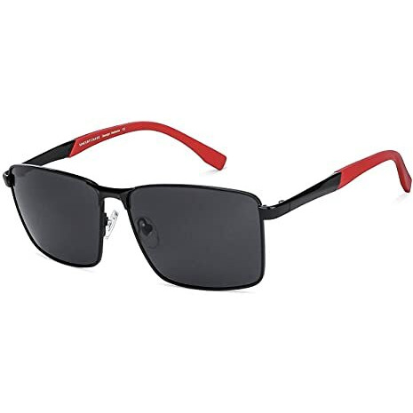 Vincent Chase Eyewear By Lenskart | Grey Stylish Rectangular Sunglasses | Polarized & Uv Protected | For Men & Women | Large | Vc S13969