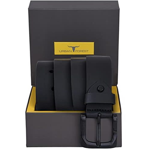 Urban Forest Richard Black Casual Leather Belt For Men
