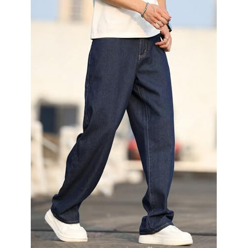 Kotty Men's Vintage Wash With A Modern Twist Faded Jeans(Blue,34)