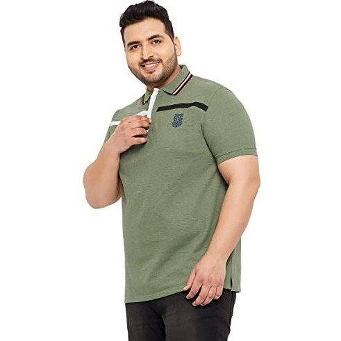 Bigbanana Plus Size Men's Regular Fit Polo Tshirt (Garber,Olive,7Xl)