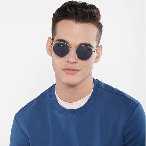 Vincent Chase Eyewear By Lenskart|Full Rim Round Branded Latest And Stylish Sunglasses|Polarized And 100% Uv Protected|For Men & Women|Small|Vc S13137, Grey