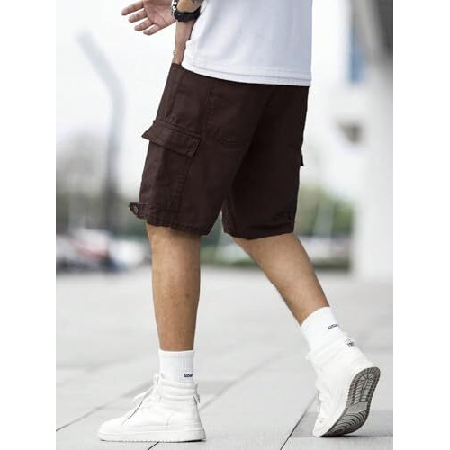 Greciilooks Men's Cargo Shorts (Gl-Sh255_Brown