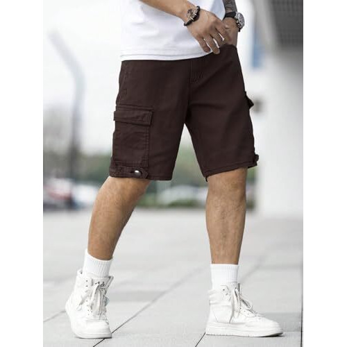 Greciilooks Men's Cargo Shorts (Gl-Sh255_Brown