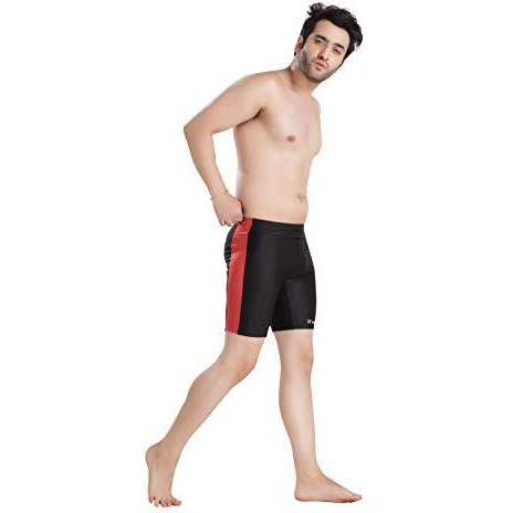 Rovars Men's Swimwear (Santro Tt, Red Black, Xxl)