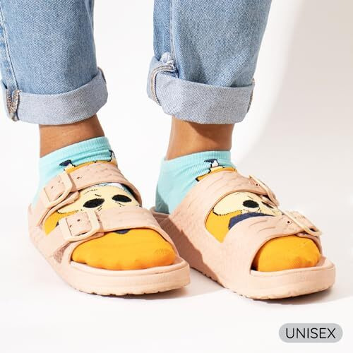 Thela Gaadi Shinchan Socks - Pure Cotton Printed Funky Socks For Men & Women | Low Cut Ankle Length Socks | Odour Free & Beathable, Free Size | Pack Of 4 (Shinchan Friends)