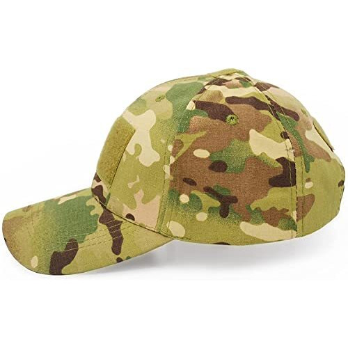 Linist Unisex Polyester Military Tactical Operator Cap, Outdoor Army Hat Hunting Camouflage Baseball Cap (Camouflage), Free Size