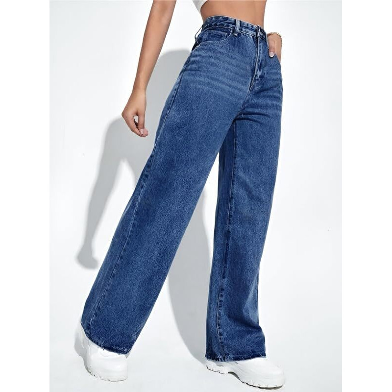 Ben Martin Baggy Jeans For Women || Women,S Loose Jean Pants || Oversized Jean's For Women's || Wide Leg Jean,S For Woman || Casual Jins For Woman's || Loose Jin Pant For Woman,S Dark Blue - 32