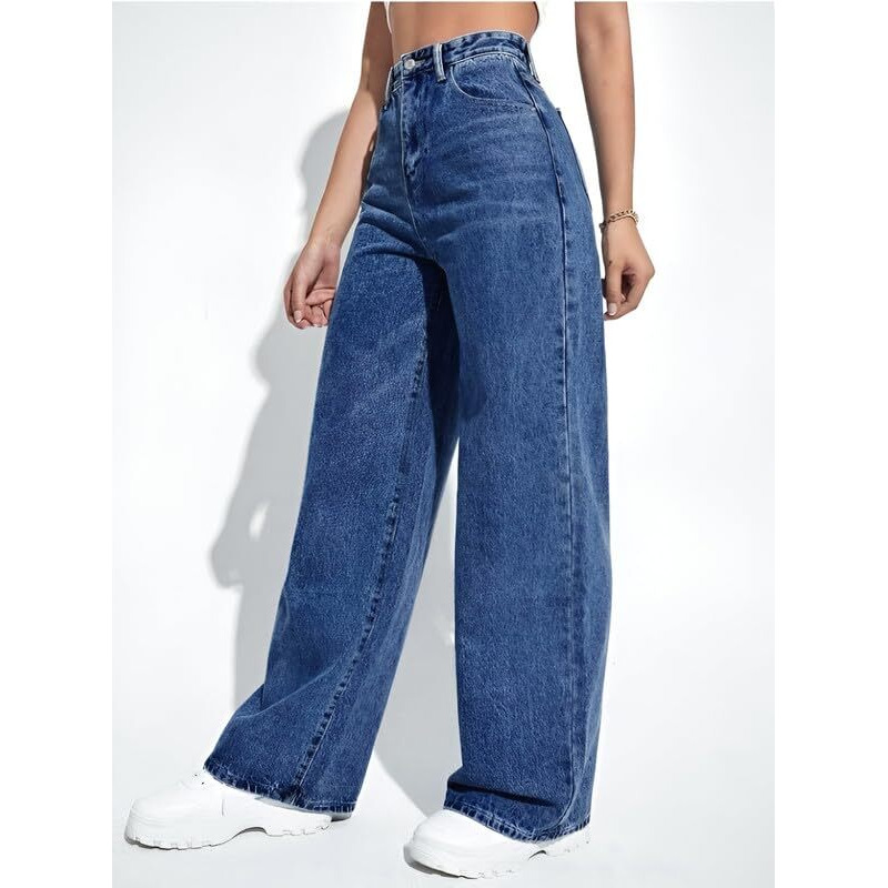 Ben Martin Baggy Jeans For Women || Women,S Loose Jean Pants || Oversized Jean's For Women's || Wide Leg Jean,S For Woman || Casual Jins For Woman's || Loose Jin Pant For Woman,S Dark Blue - 32