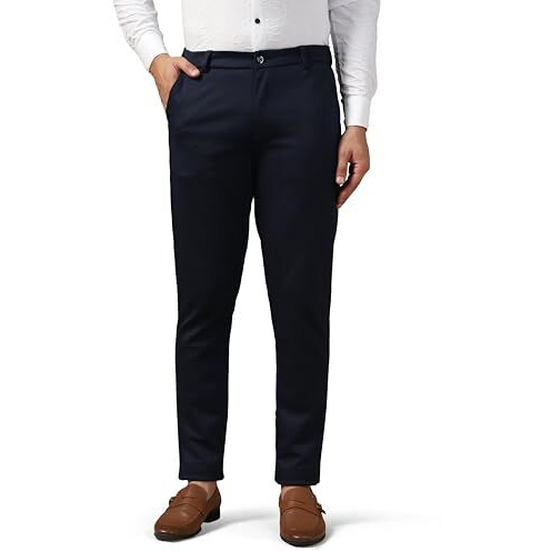 Toplot Men's Regular Fit Causal Trouser || Pant For Men || Trouser For Men || Chinos For Men (Formal-Pant-5207-Navy-34)