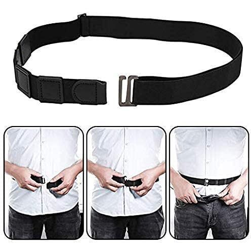 Homartel Advanced Tucker Shirt Stay Tuck In Adjustable Belt For Men And Women | Formal, Garter Elastic Strecheable Belt (Black)