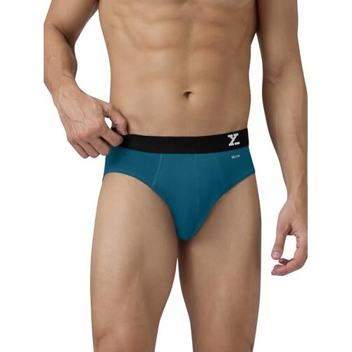 Xyxx Cotton Regular Solid (Pack Of 3) (Aero Briefs For Men_Dark Maroon+Legion Blue+Frost Grey_M)