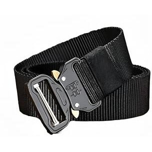 Simpl Living Synthetic Tactical Quick Release Automatic/Push Buckle Nylon Fabric Belt For Men (Black)