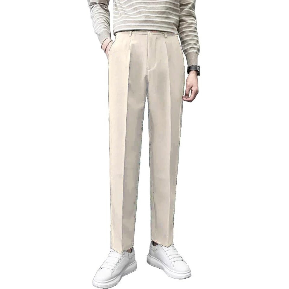 Kargeens Pants Trousers For Men Formal Stretchable Slim Fit Mid Rise (Raj9008_Beige