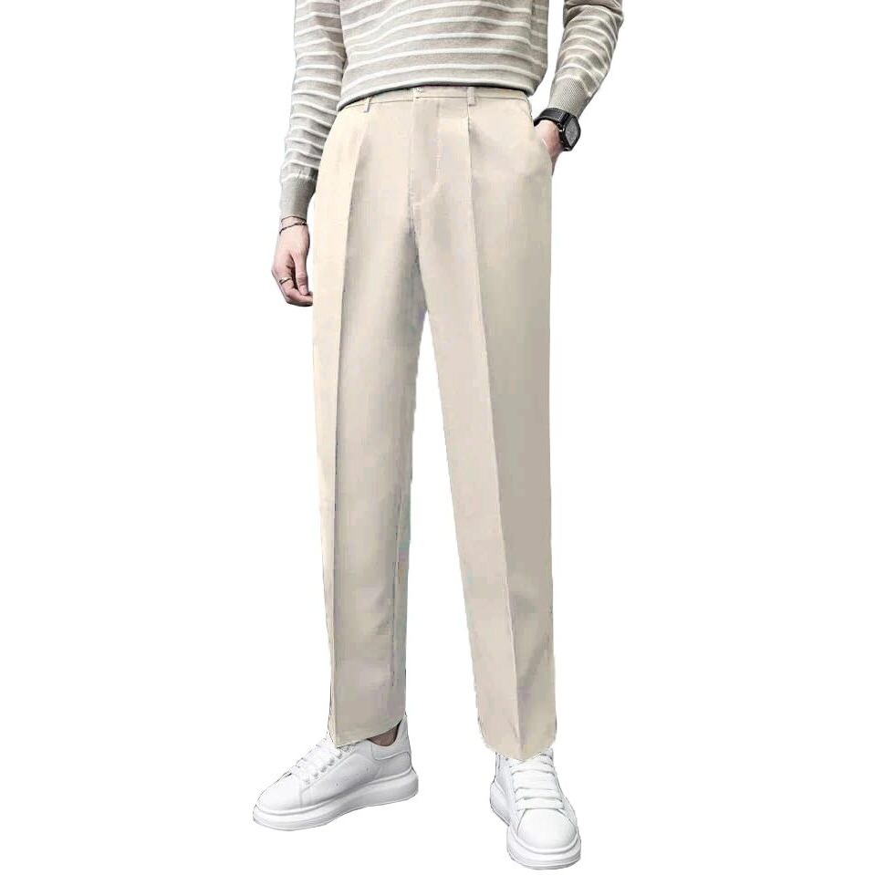 Kargeens Pants Trousers For Men Formal Stretchable Slim Fit Mid Rise (Raj9008_Beige