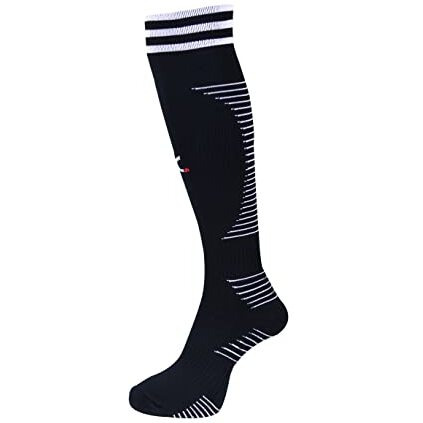 Rc. Royal Class Football Knee High Nylon Cushioned Socks For Men And Women, Anti Odour, Anti Slip, Strength & Grip(Free Size)(Black)