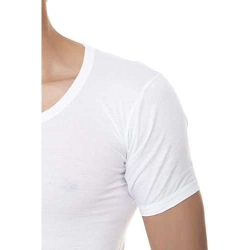 Vip Bonus Men's Half Sleeves Cotton Regular Fit Vest (Large, White, Pack Of 2)