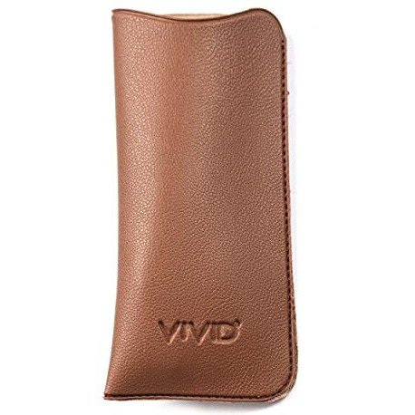 Vivid Vision Unisex Adult Lightweight Eyewear Specs Case Cover | Protect Eye Glasses | Chashma Dibbi | Spectacle Box | Open Flap | Artificial Leather | D-14 | Brown