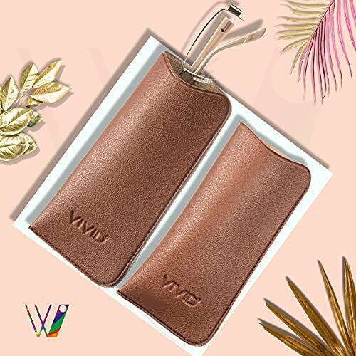 Vivid Vision Unisex Adult Lightweight Eyewear Specs Case Cover | Protect Eye Glasses | Chashma Dibbi | Spectacle Box | Open Flap | Artificial Leather | D-14 | Brown