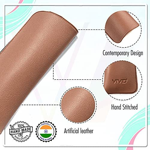 Vivid Vision Unisex Adult Lightweight Eyewear Specs Case Cover | Protect Eye Glasses | Chashma Dibbi | Spectacle Box | Open Flap | Artificial Leather | D-14 | Brown
