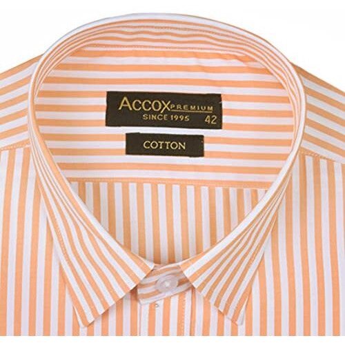 Accox Men's Striped Half Sleeves Regular Fit Cotton Formal Checkred Shirts(Gcr48_46) Multicolour