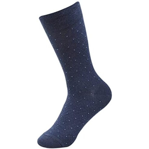 Balenzia Men's Polka/Patterned Crew/Calf Length Formal Socks Combo Pack Of 4|Modal Socks For Men