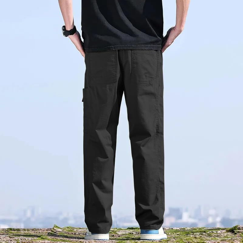 Louis Sense Men's Loose Pants (Cargo-03_Black