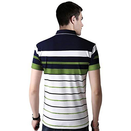 Eyebogler Men Regular Fit T-Shirt T285Hs1_As7-Whie-Navy-Green_1_M_White, Dark Navy Blue, Green_M