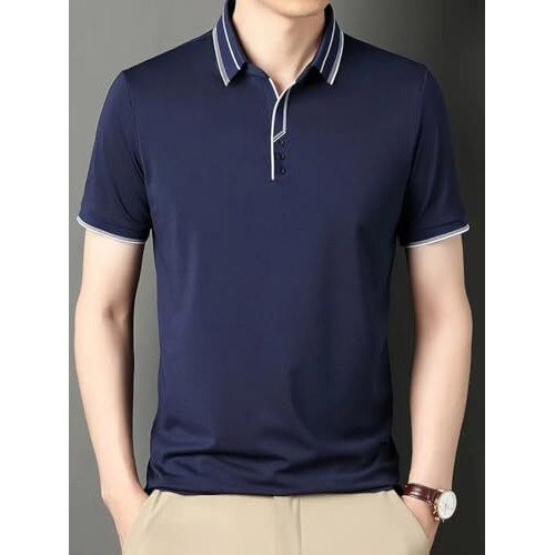 Jvx Men T-Shirt || Tshirt For Men || Polo T Shirt || Tshirt (Mrt-213) (In, Alpha, 2Xl, Navy)