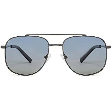 Vincent Chase Eyewear By Lenskart |Sunglasses For Men & Women Full Rim Square Branded And Stylish Sunglasses|Polarized And 100% Uv Protected| Unisex|Large|Vc S12934(Frame Gunmetal/Lens Blue)