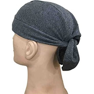 Gajraj Unisex Cotton Patka Skull Cap Bandana/Fashionable Helmet Liner/Head Cap (Pack Of 4) (Black-Grey-White-Classic Grey)