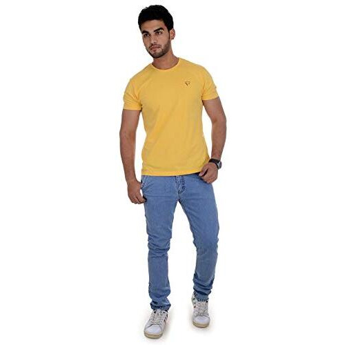 Ben Martin Men's Slim Fit Stylish Stretchable Cross Pocket 38 Size Light Blue Casusal Denim High Rise Jeans Pant For Men, Jj9-5