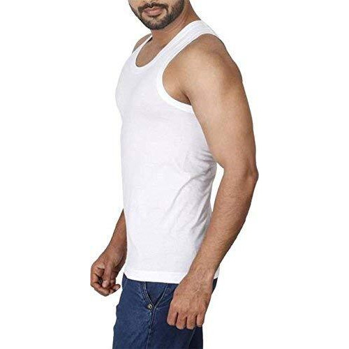 Macho Men's Cotton Fitted Vest , Pack Of 3 (White , 95 Cm)