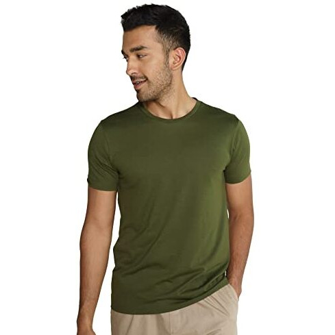 Damensch Breeeze Ultralight Basic Crew Half Sleeve T-Shirt -Olive Green- M