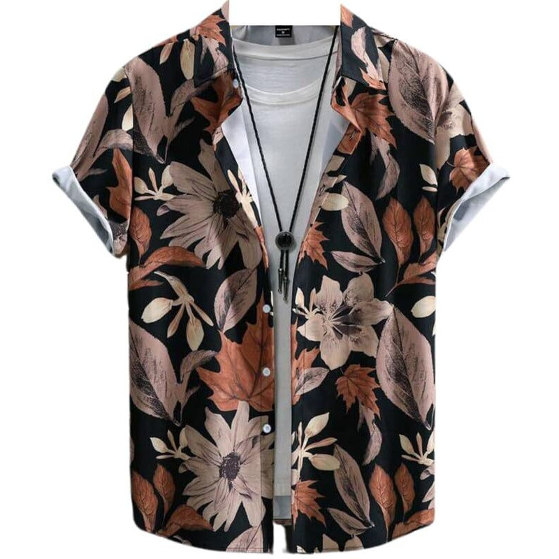 Nosequeen Men Floral Shirts | Shirts For Men Stylish | Beach Outfits For Men | Printed Shirt For Man | Mens Casual Shirt | Half Sleeve Shirt For Men