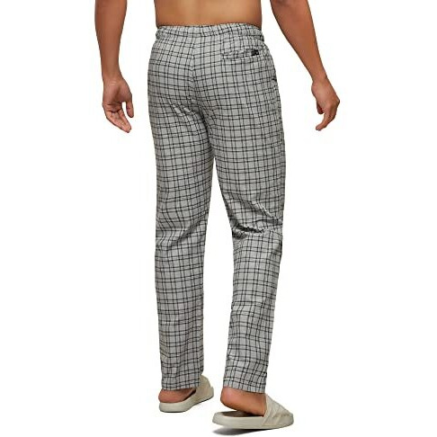 Xyxx Men's Super Combed Cotton Checkered Checkmate Pyjamas [Pack Of 2] Elasticated Waist, Drawstring | Loungewear For Men In Grey Checks