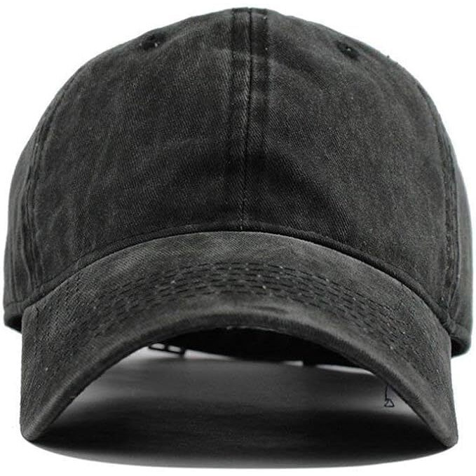 Alexvyan Black Plain Breathable Head Caps For Unisex With Adjustable Strap In Summer For Men Caps Men For All Sports Cap For Men Women Cap Sports Caps